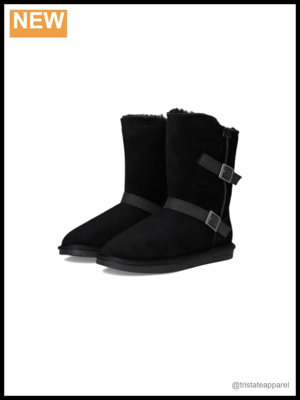 BEARPAW Valerie Mid-Calf Boots Pull-On Sherpa Fleece Wool Suede Winter Boots